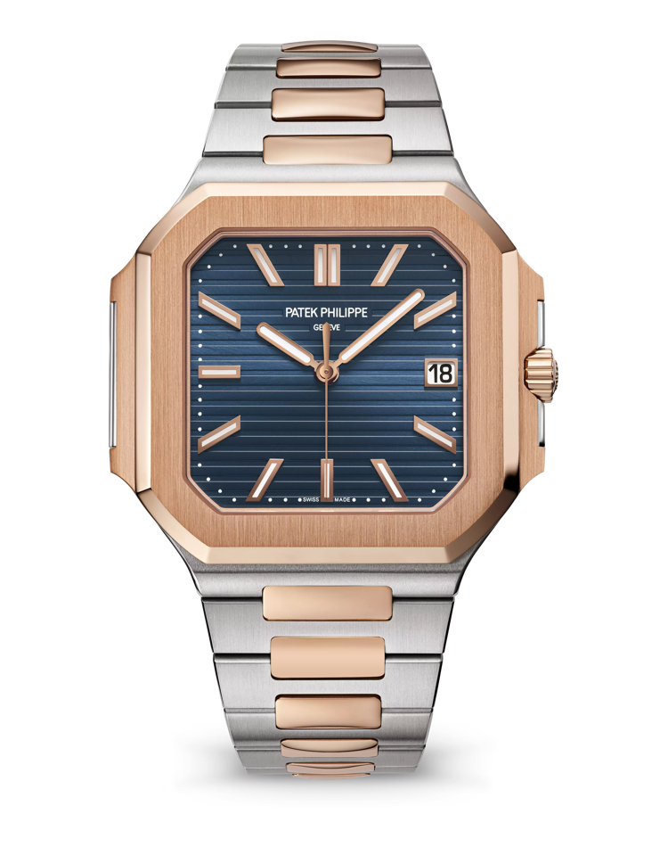 Official Patek Philippe Cubitus 5821/1AR-001, sunburst blue dial