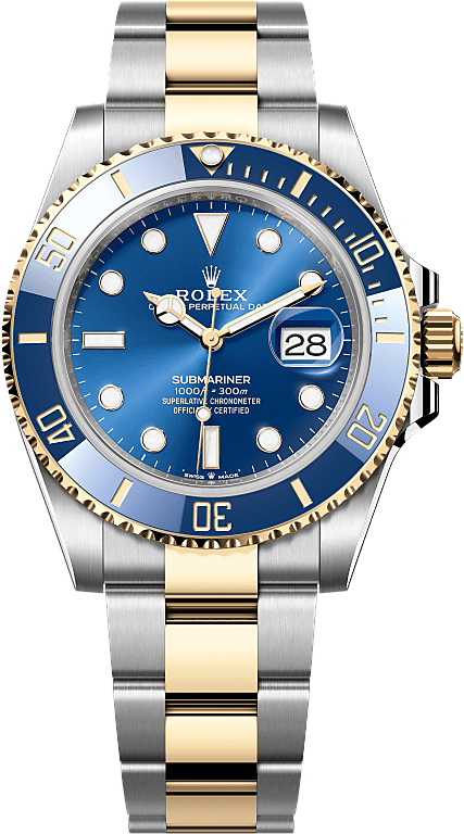 Official Rolex Submariner Date reference 126613LB, royal blue dial