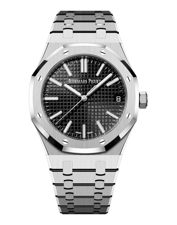 Official Audemars Piguet Royal Oak Selfwinding 15510ST.OO.1320ST.02, black · grande tapisserie dial