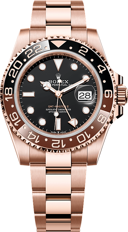 Official Rolex GMT-Master II reference 126715CHNR, black dial