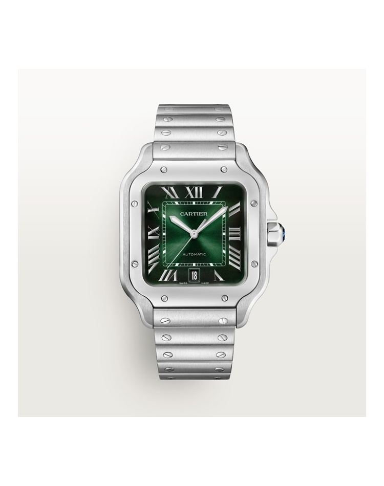 Official Cartier Santos de Cartier — Large WSSA0062, graduated green dial dial