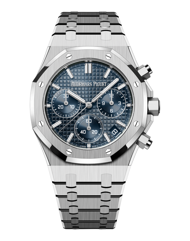 Official Audemars Piguet Royal Oak Selfwinding Chronograph 26240ST.OO.1320ST.01, blue nuit, nuage 50 · grande tapisserie dial