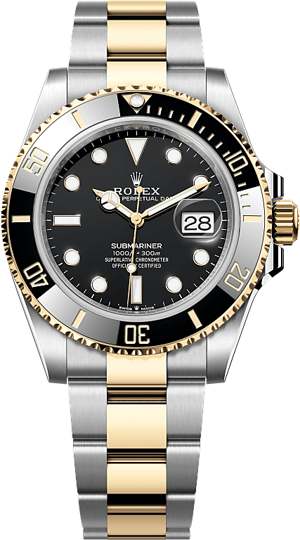 Official Rolex Submariner Date reference 126613LN, black dial