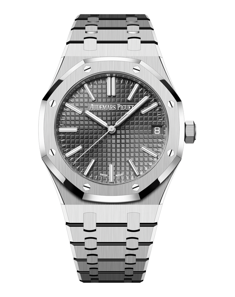 Official Audemars Piguet Royal Oak Selfwinding 15510ST.OO.1320ST.05, grey · grande tapisserie dial